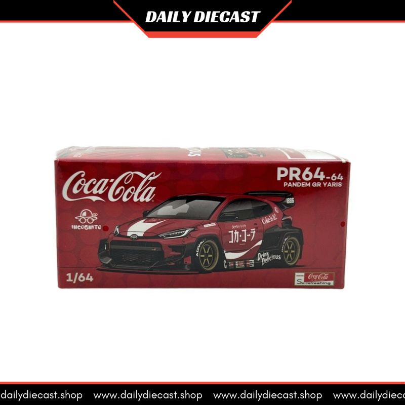 POP RACE 1:64 Pandem GR Yaris Coca Cola (PR64-64)