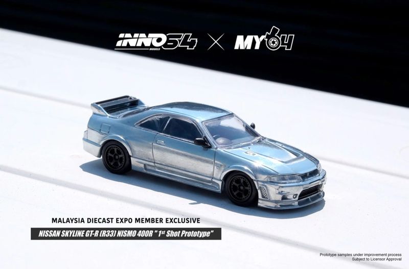 INNO64 Nissan Skyline GT-R R33 NISMO 400R "1st Shot Protoype" | 2022 Malaysia Diecast Expo MDX
