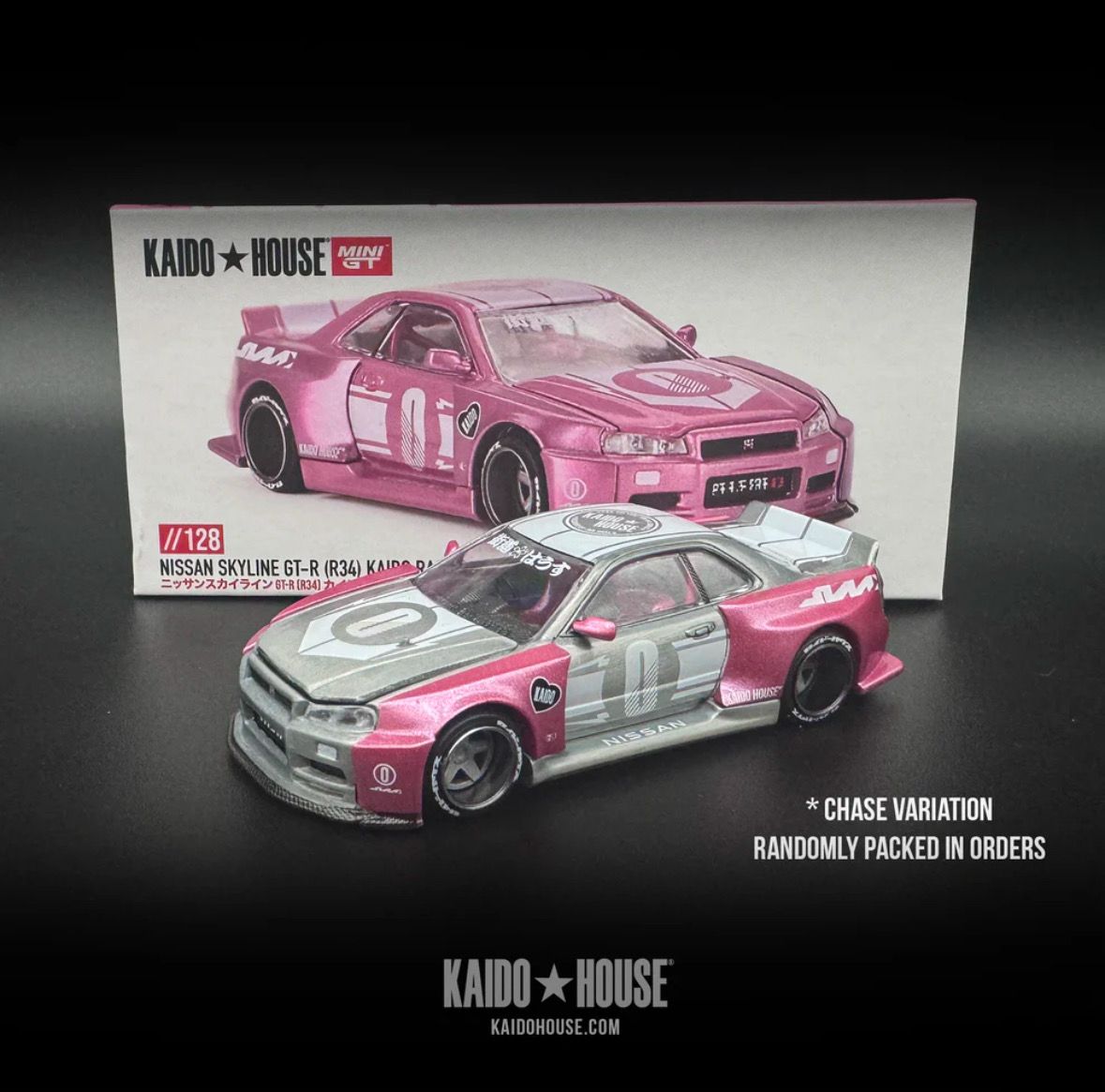 KAIDOHOUSE Nissan Skyline GT-R (R34) Kaido Racing Factory V1 Pink (KHMG128) | Chase