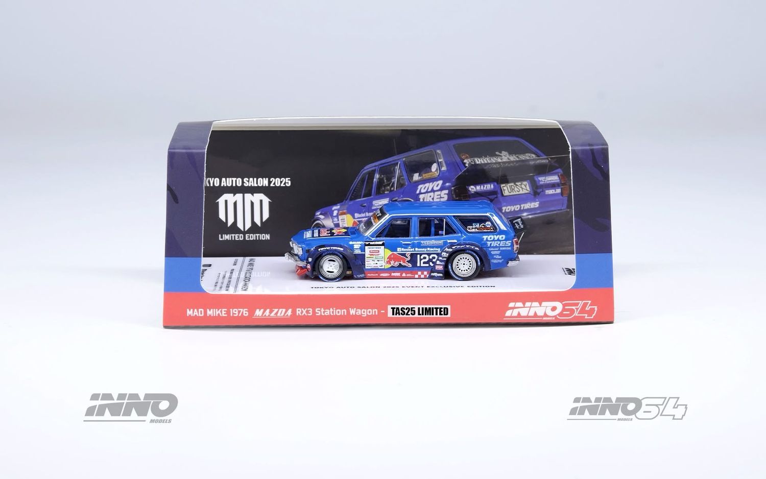 [PREORDER] INNO64 Mad Mike 1976 Mazda RX3 Station Wagon 2025 TAS Tokyo