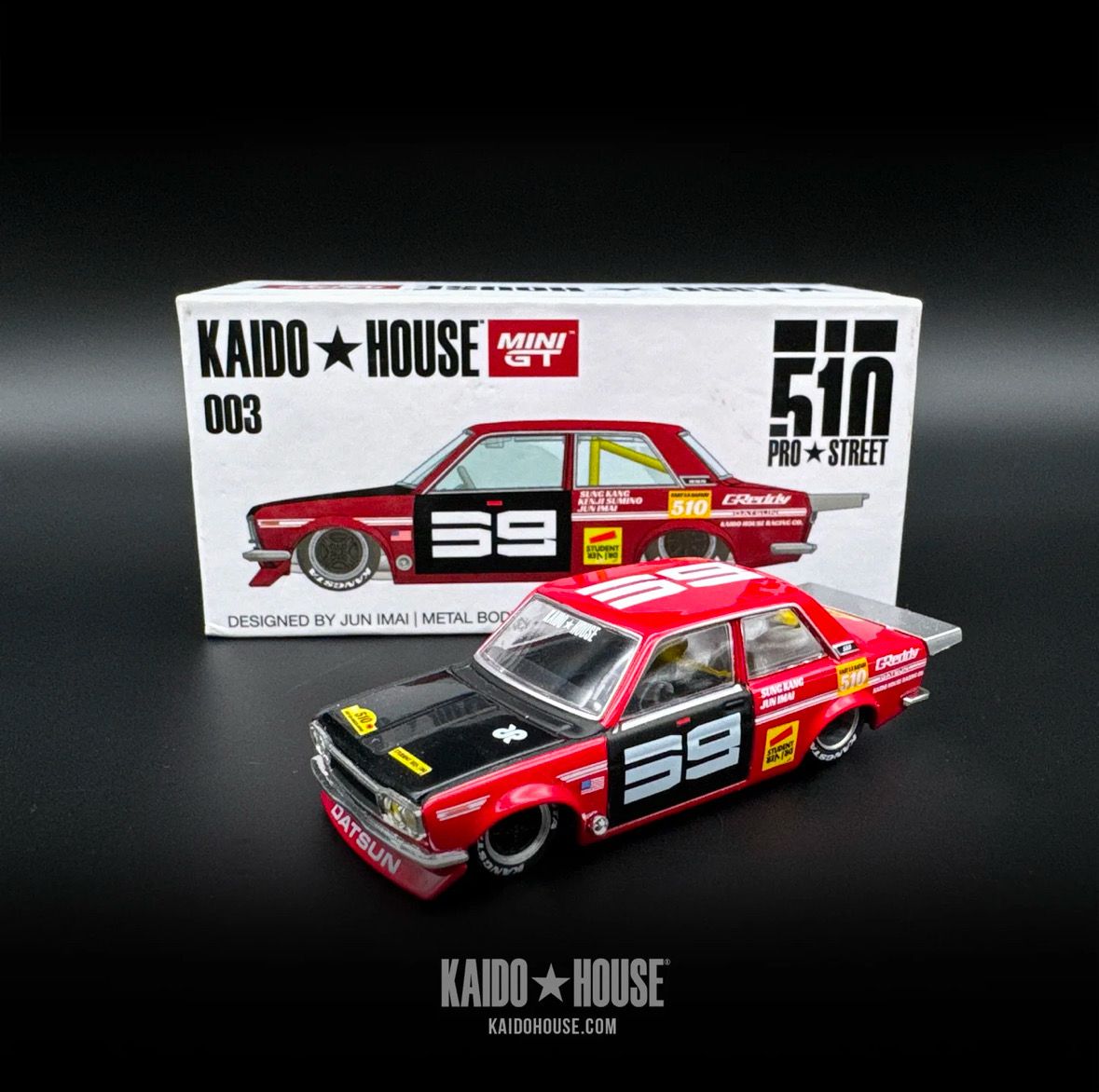 KAIDOHOUSE Datsun 510 Pro Street Red | Sung Kang Collaboration (KHMG003)