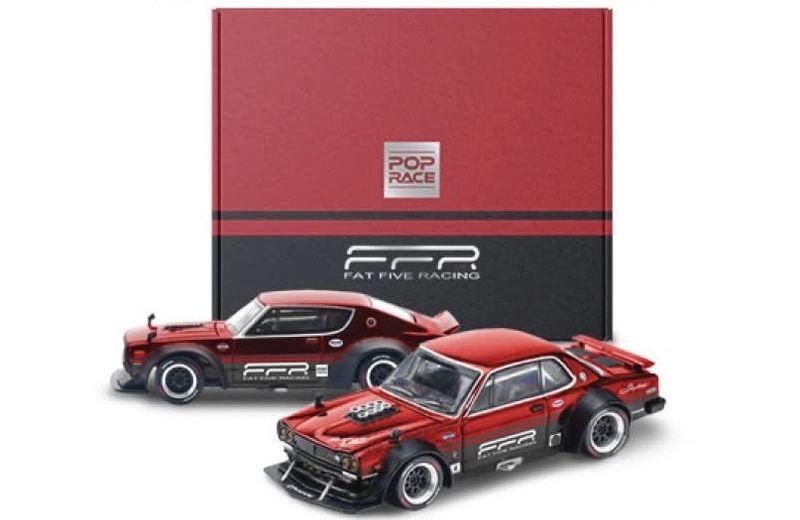 ポップレース 1/64 Fat Five Racing 2台 ボックスセット おもちゃ