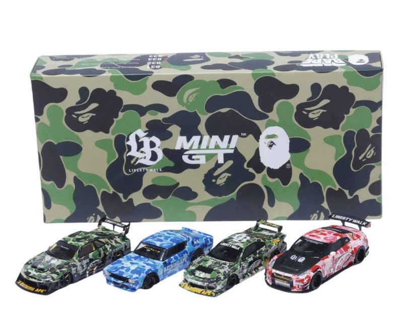 [PREORDER] 2025 TAS Tokyo Auto Salon Japan MINI GT x Liberty Walk x BAPE Set of 4