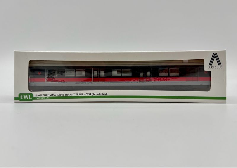 Singapore Mass Rapid Transit MRT East West Line (EWL) C151 Refurbished Model Train | Arielle Models