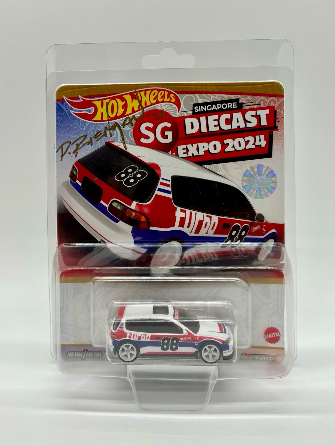 Hot Wheels Singapore Convention Honda Civic EG Official | 2024 Singapore Diecast Expo SGDE | Silver Sticker | Signed