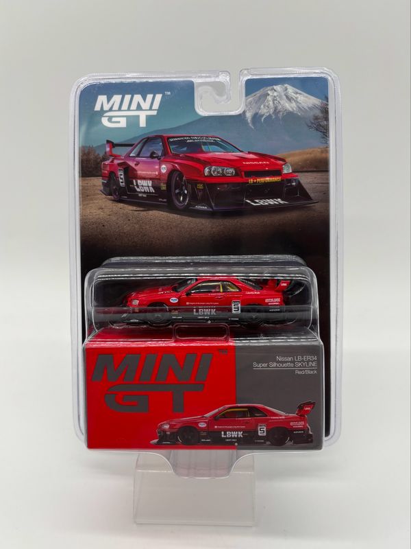 #843 MINI GT Nissan LB-ER34 Super Silhouette SKYLINE Red/Black