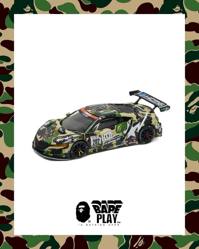 POP RACE x BAPE 1:64 Honda NSX GT3 EVO22 ABC Camo