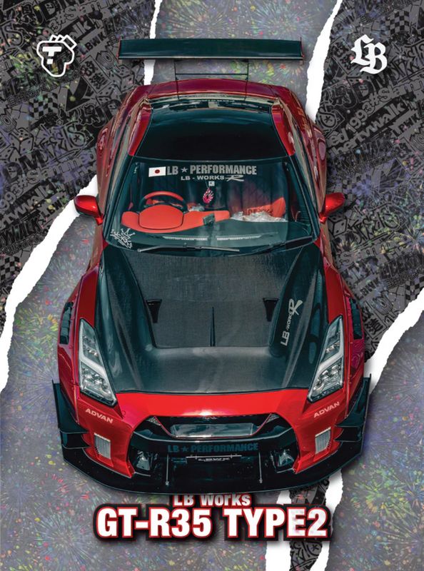 [PREORDER] Tarmac Cards x LB Liberty Walk Collection Vol.1 - Special Parallel Nissan R35 Type2 | Limited to 99pcs
