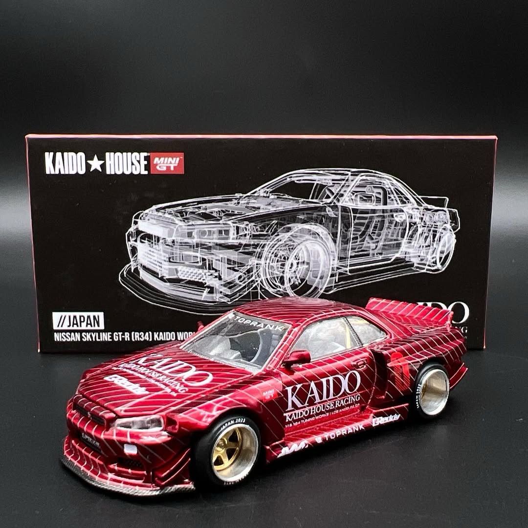 KAIDOHOUSE Nissan Skyline GT-R R34 Red (KHMG057) | 2023 Shizuoka Hobby Show Japan