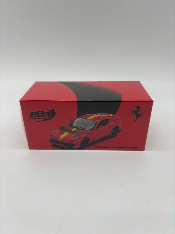 BBR Ferrari 812 Competizione F1-75 Matte Red w/ Yellow Stripe | 2025 HEC Hobby Expo China