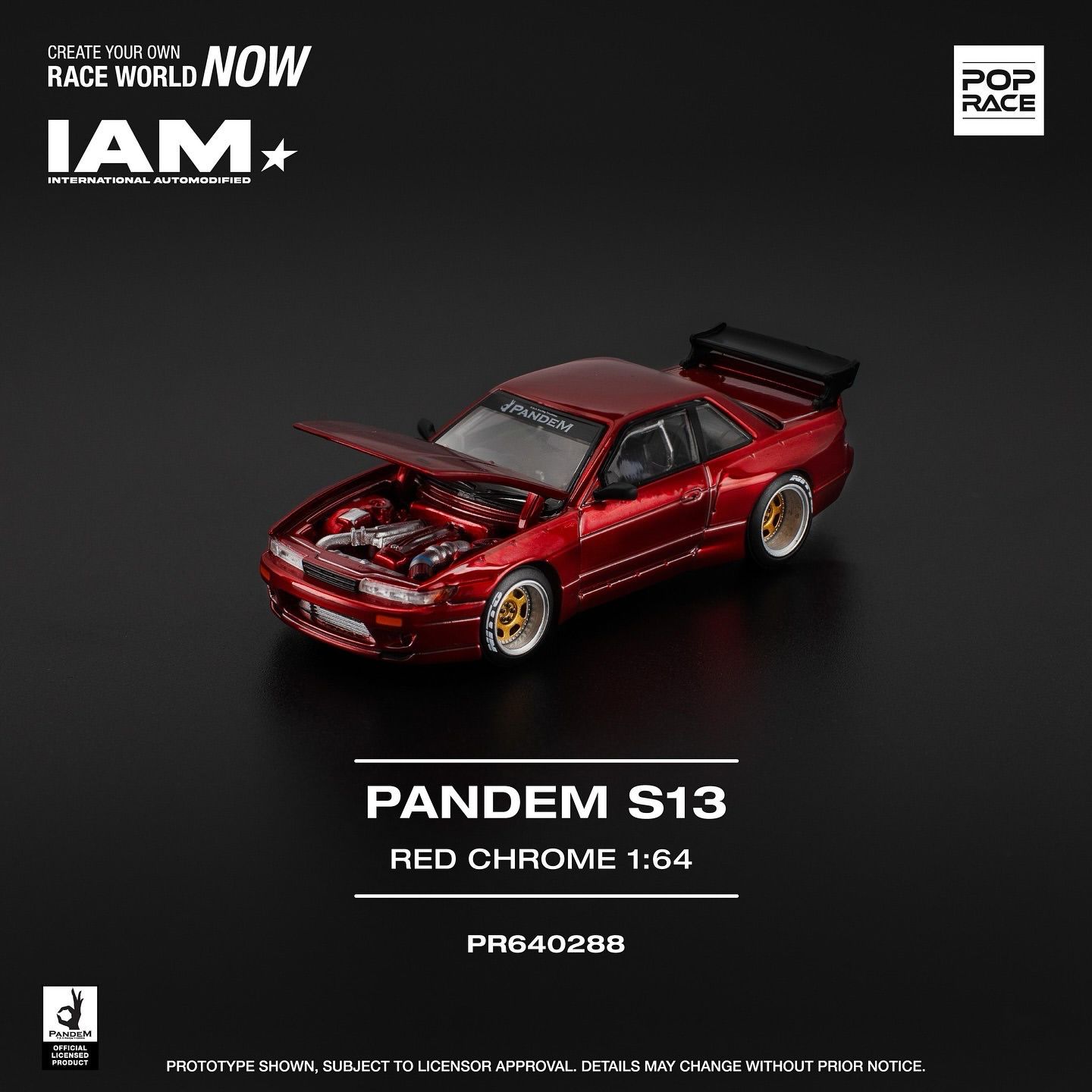2025年ファッション福袋 PREORDER] POP 2025 | (PR64-288) Chrome Red S13 Pandem RACE ミニカー