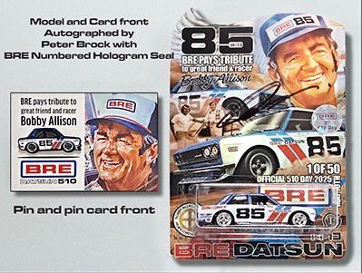 #85 BRE Datsun 510 with Leen Customs Pin with Hologram Seal of Authenticity | 3rd Annual 2025 BRE 510 Day