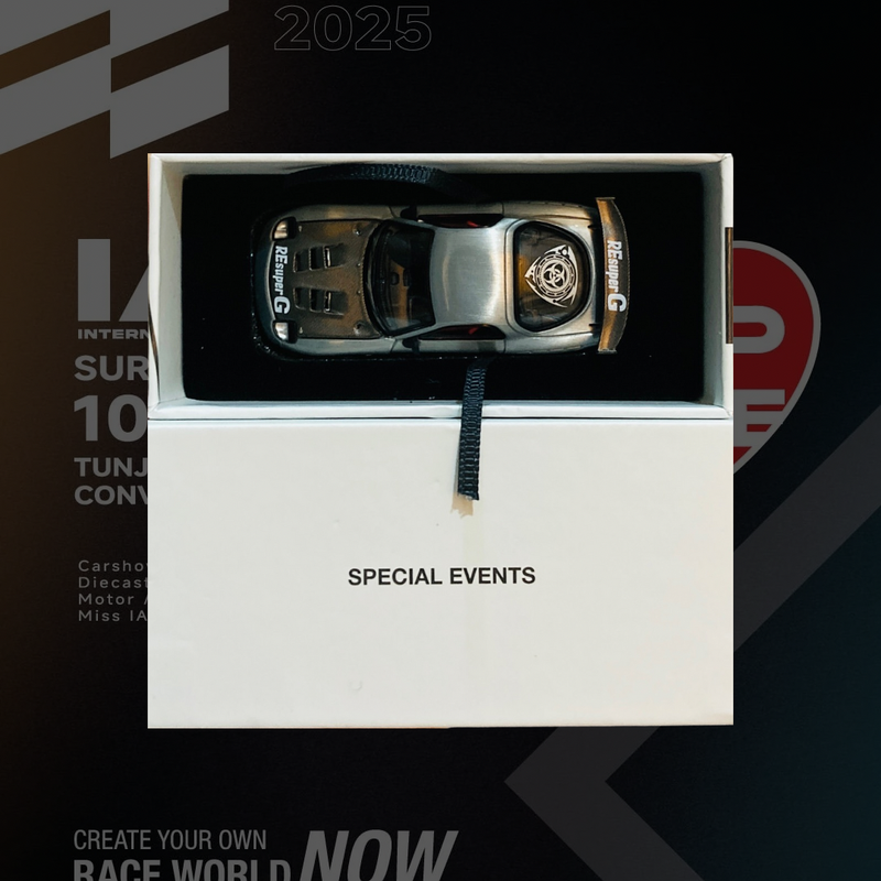 POP RACE Mazda RX7 RE-AMEMIYA Raw Silver Exclusive Dinner Car | 2025 IAM INDONESIA