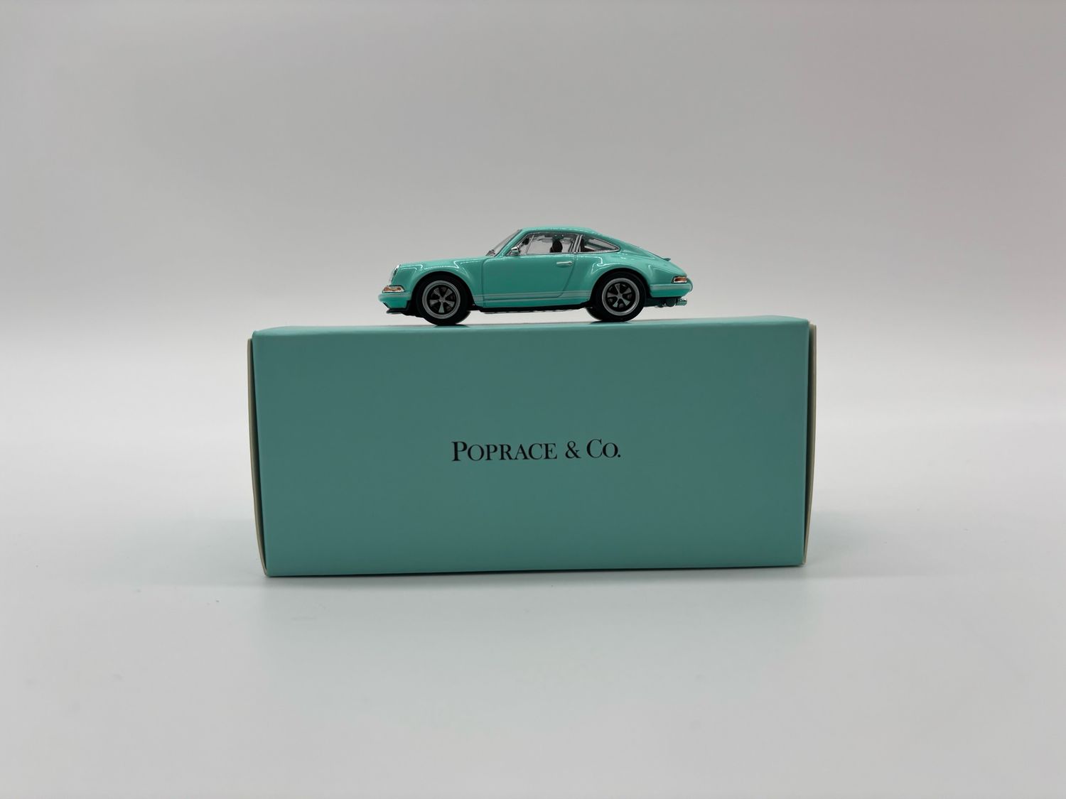 POP RACE Porsche Singer 911 Tiffany Blue POPRACE &amp; CO. Packaging
