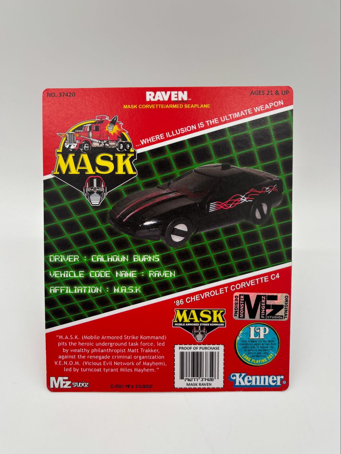 Véhicule M.A.S.K. Kenner - Raven Corvette D'occasion (bon état Fonctionnel)