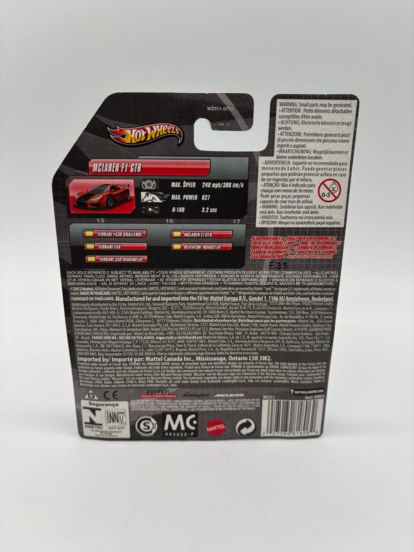 2012 Hot Wheels Speed Machines McLaren F1 GTR Orange