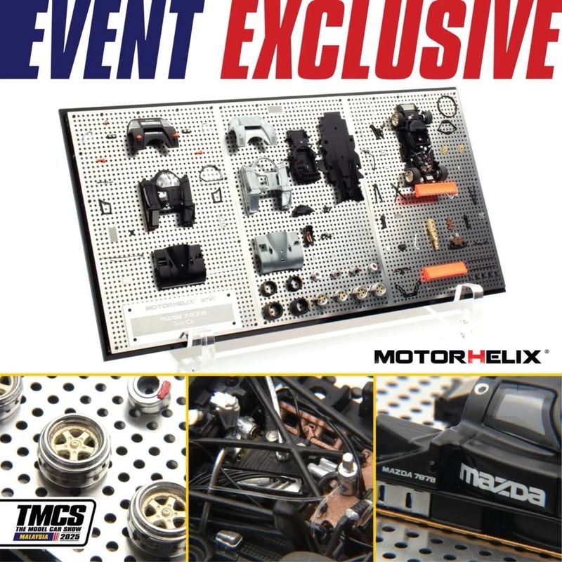 Motorhelix Black Mazda 787B Deconstructed Display Set | 2025 The Model Car Show TMCS