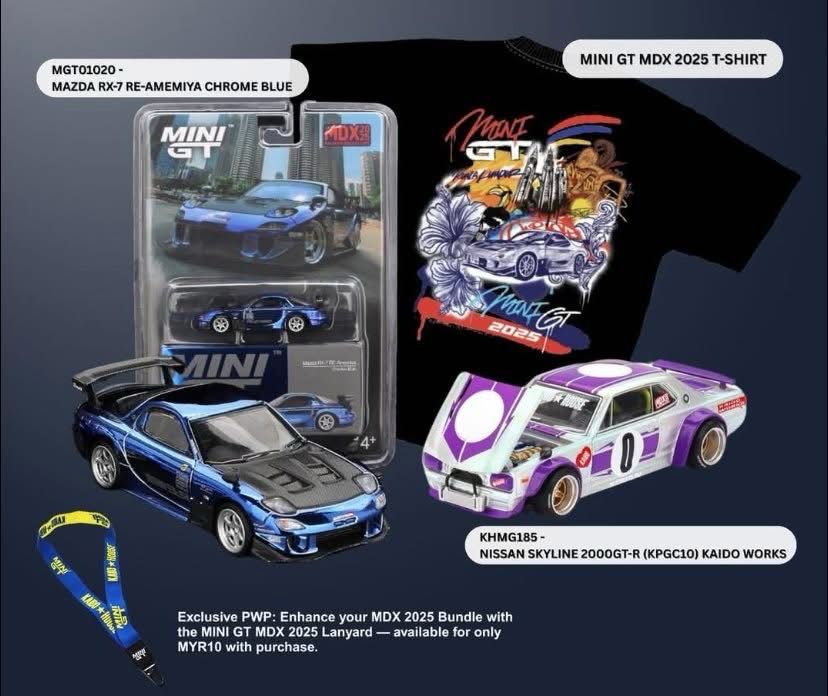 KAIDOHOUSE (KHMG185) &amp; MINI GT #1020 Complete Event Regular Package | 2025 Malaysia Diecast Expo