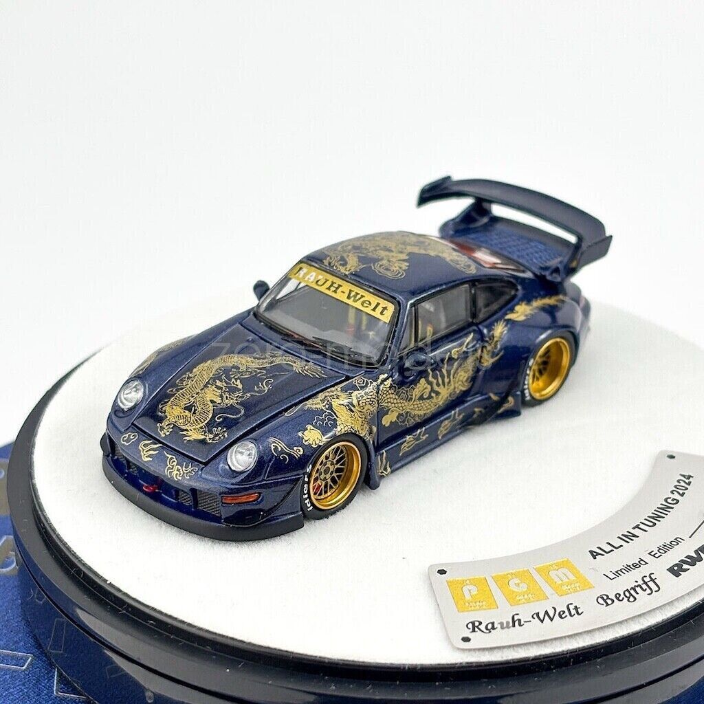 [PREORDER] PGM 1/64 RWB Porsche 993 Navy Blue Dragon | 2024 ALL IN TUNING Special Edition
