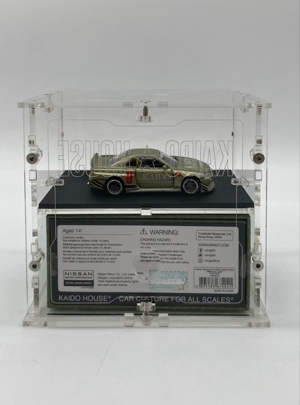 KAIDOHOUSE Nissan Skyline GT-R (R34) Kaido Works Millennium Jade (KHMG058) | 2023 Malaysia Diecast Expo | with Acrylic Case