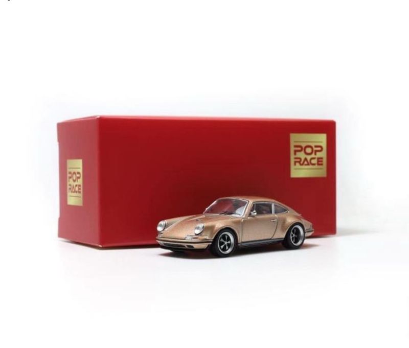 POP RACE 1/64 Porsche 964 Singer Gold (PR64-SGR-GL) | Unsealed