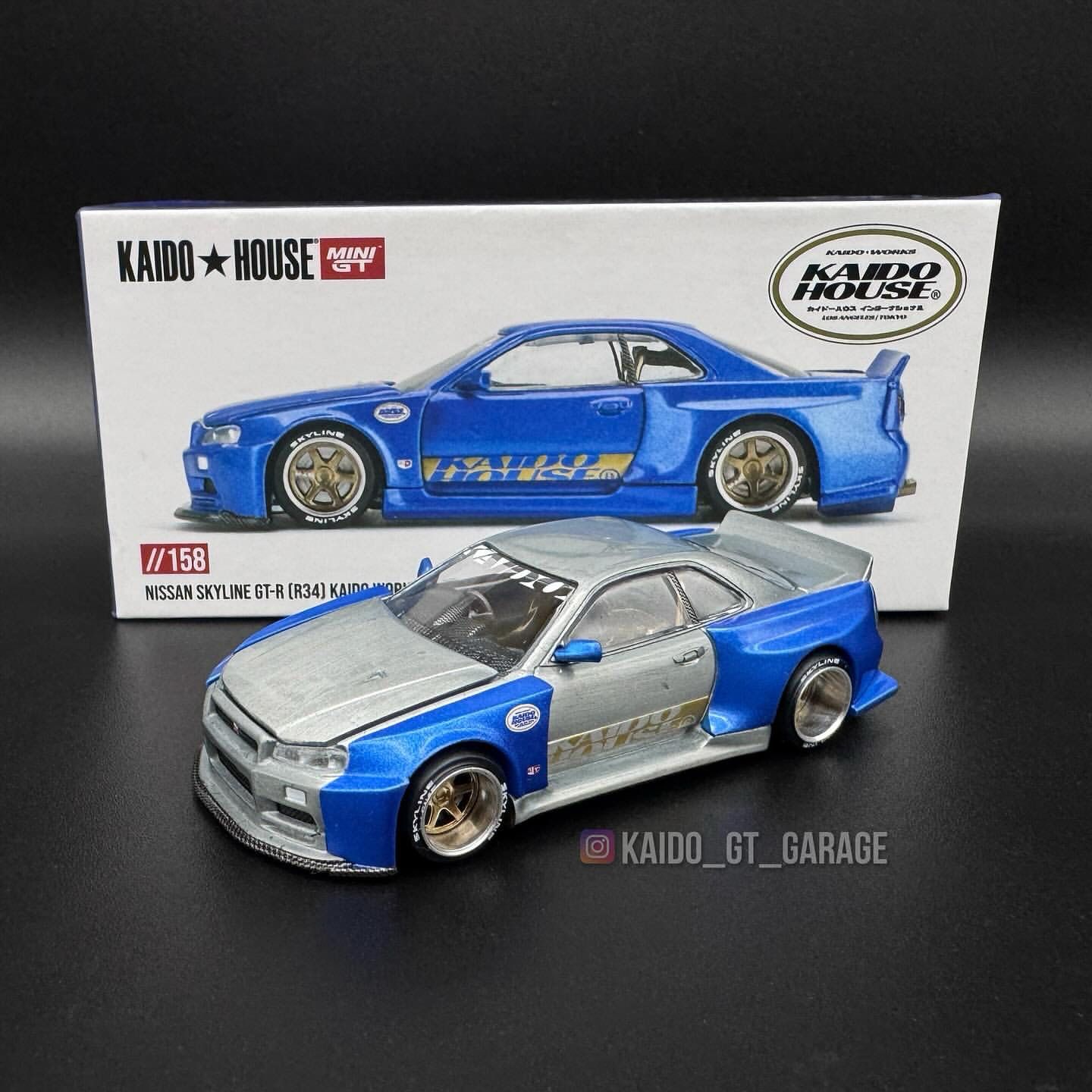 KAIDOHOUSE Nissan GT-R R34 Kaido Works (V2 AERO) Shinjuku V2 Blue (KHMG158) | Chase