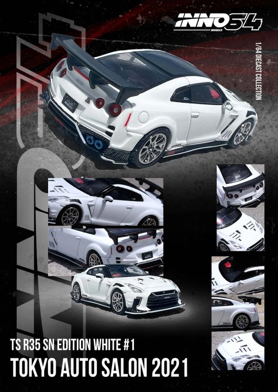 INNO64 Nissan GT-R R35 Top Secret White | 2021 Tokyo Autosalon TAS
