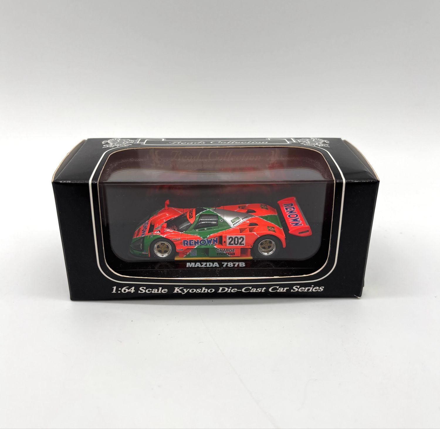 Kyosho Beads 1/64 Mazda 787B RENOWN Livery Orange &amp; Green #202