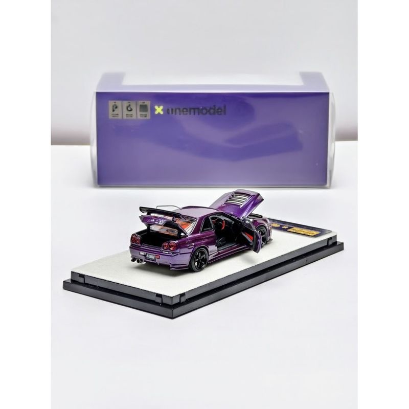 PGM x One Model 1/64 Nissan Skyline GT-R R34 Z-Tune Purple