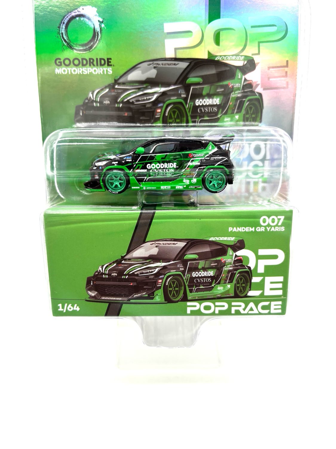 POP RACE x Enigma Pandem GR Yaris Good Ride Black-Green (PR007