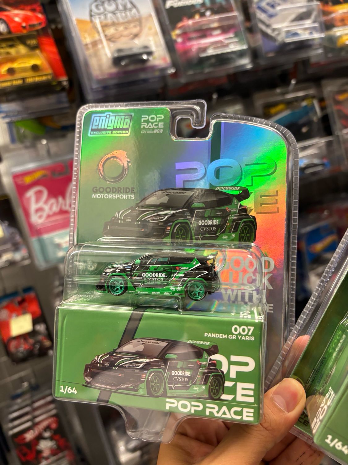 POP RACE x Enigma Pandem GR Yaris Good Ride Black-Green (PR007