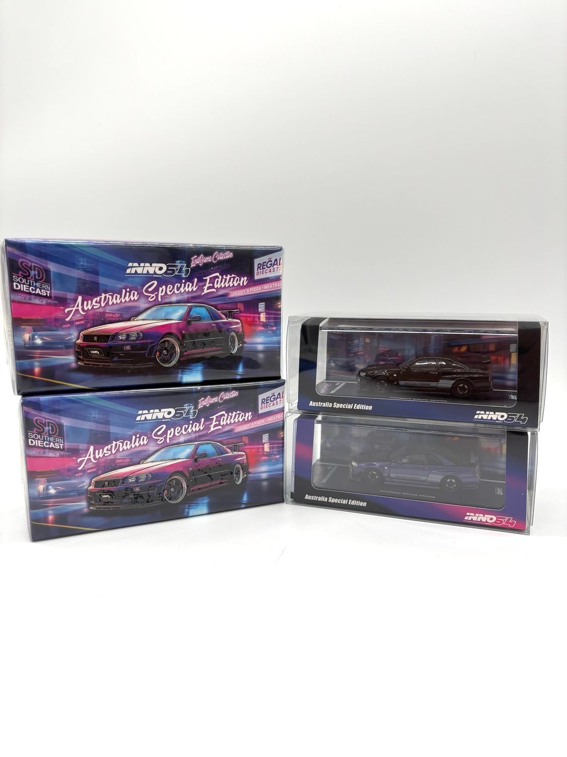 INNO64 Nissan Skyline GT-R (R34) Australia Special Edition End Game Collection Regular &amp; Chase Set of 2 Bundle
