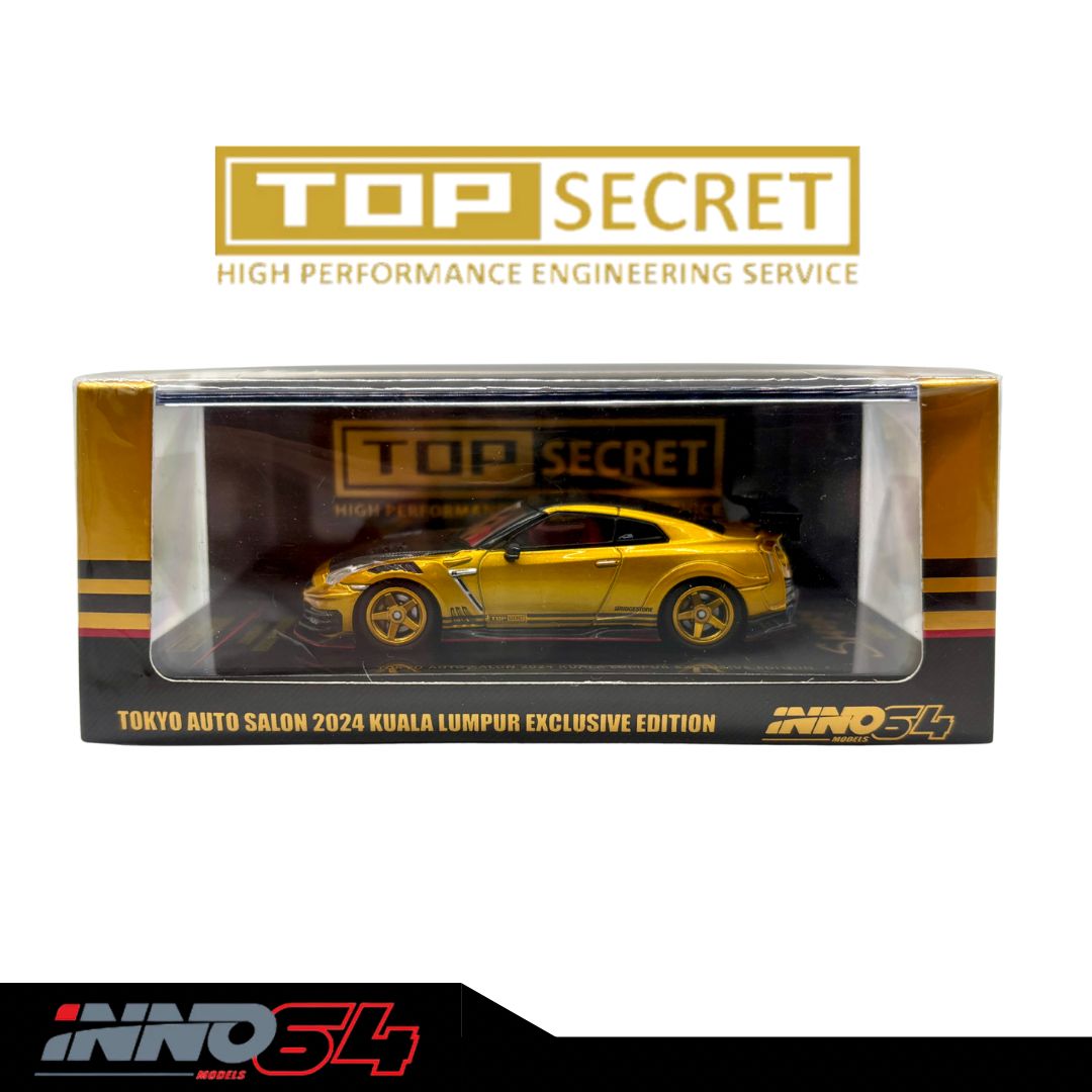 INNO64 Nissan GT-R (R35) Top Secret Exclusive Edition Gold | 2024 Tokyo Auto Salon TAS KL