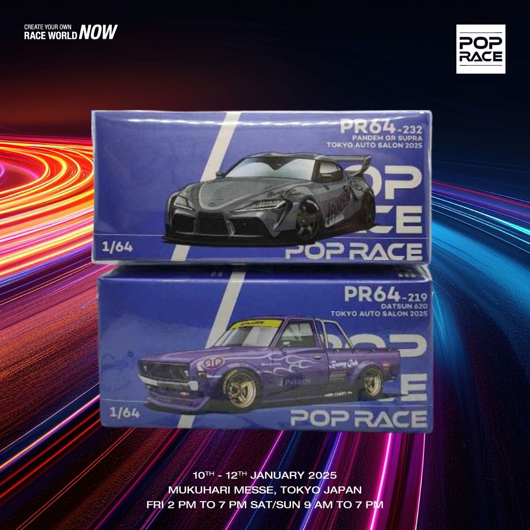 POP RACE Pandem GR SUPRA (PR64-232) &amp; Pandem Datsun 620 (PR64-219) | 2025 Tokyo Autosalon TAS Japan