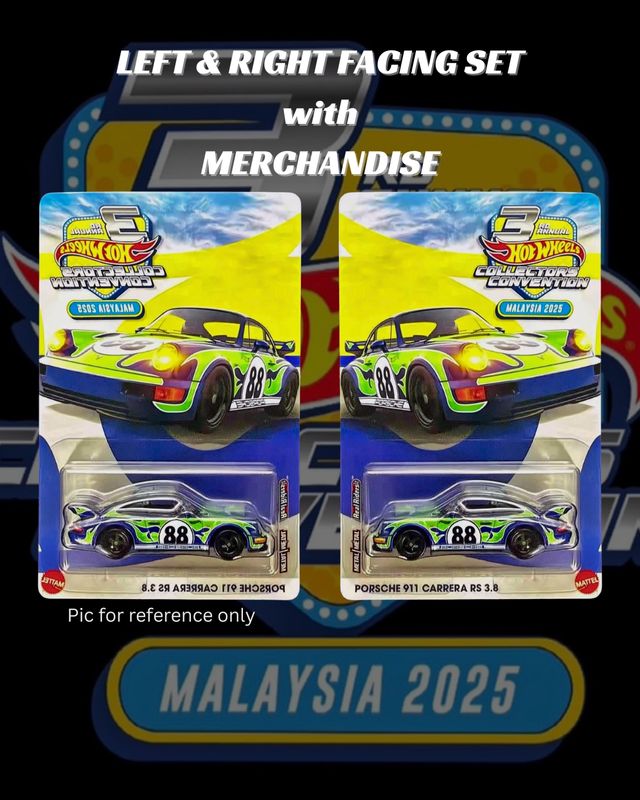 [PREORDER] 2025 Hot Wheels Convention Malaysia Dinner x Art of Speed (AOS) Porsche Carrera RS 3.8 | Left &amp; Right Facing | With Merchandise
