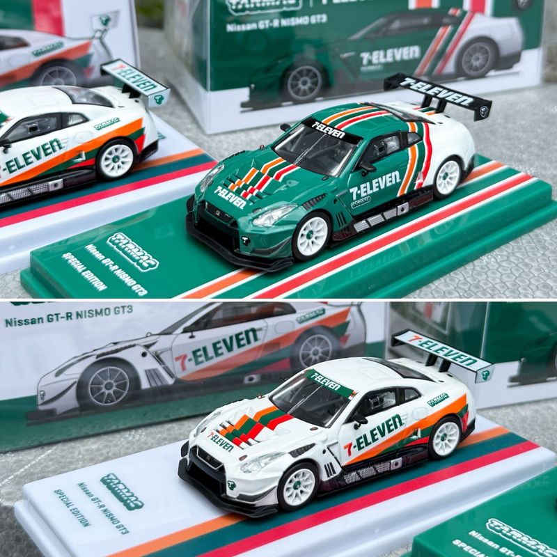 Tarmac Works Nissan GT-R Nismo GT3 7-11 Exclusive Set | 2025 7-11 Taiwan Exclusive