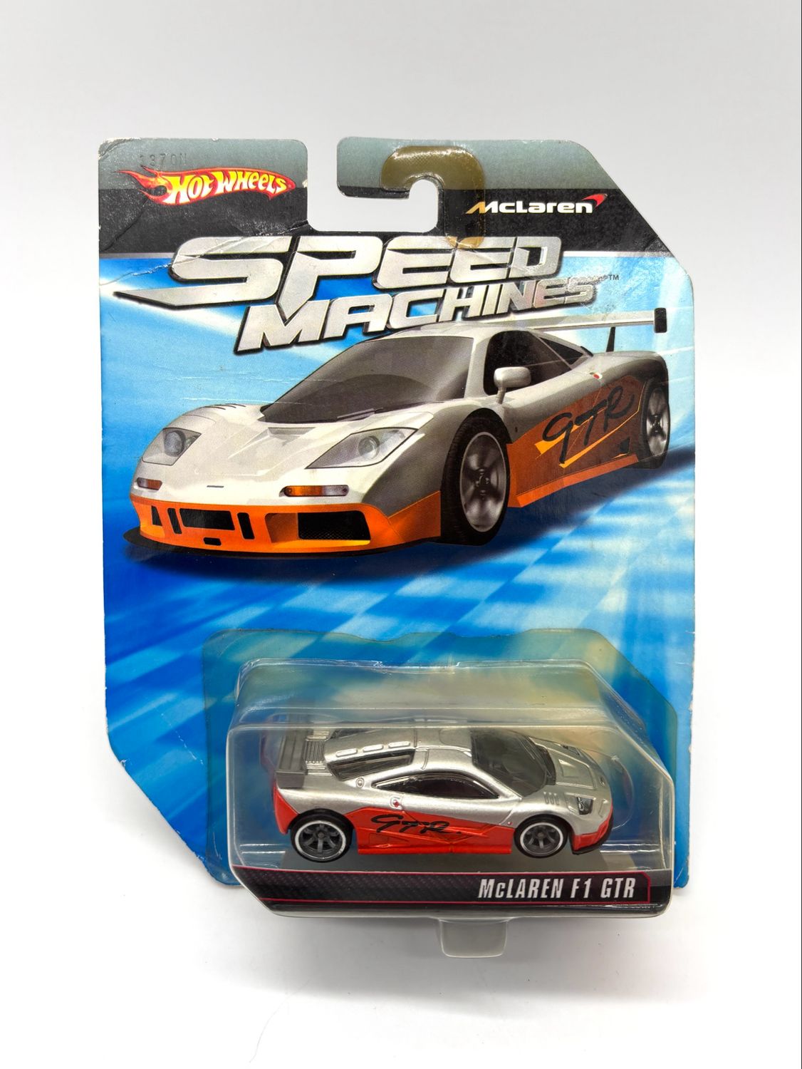 2009 Hot Wheels Speed Machines McLaren F1 GTR Silver/Orange