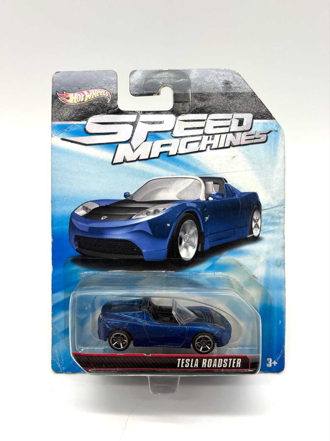 2012 Hot Wheels Speed Machines Tesla Roadster Blue