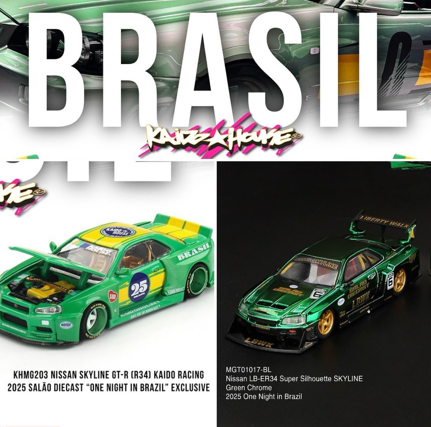 [PREORDER] MINI GT 2025 One Night In Brazil Complete Dinner Set Package #1017 MINI GT &amp; KHMG203