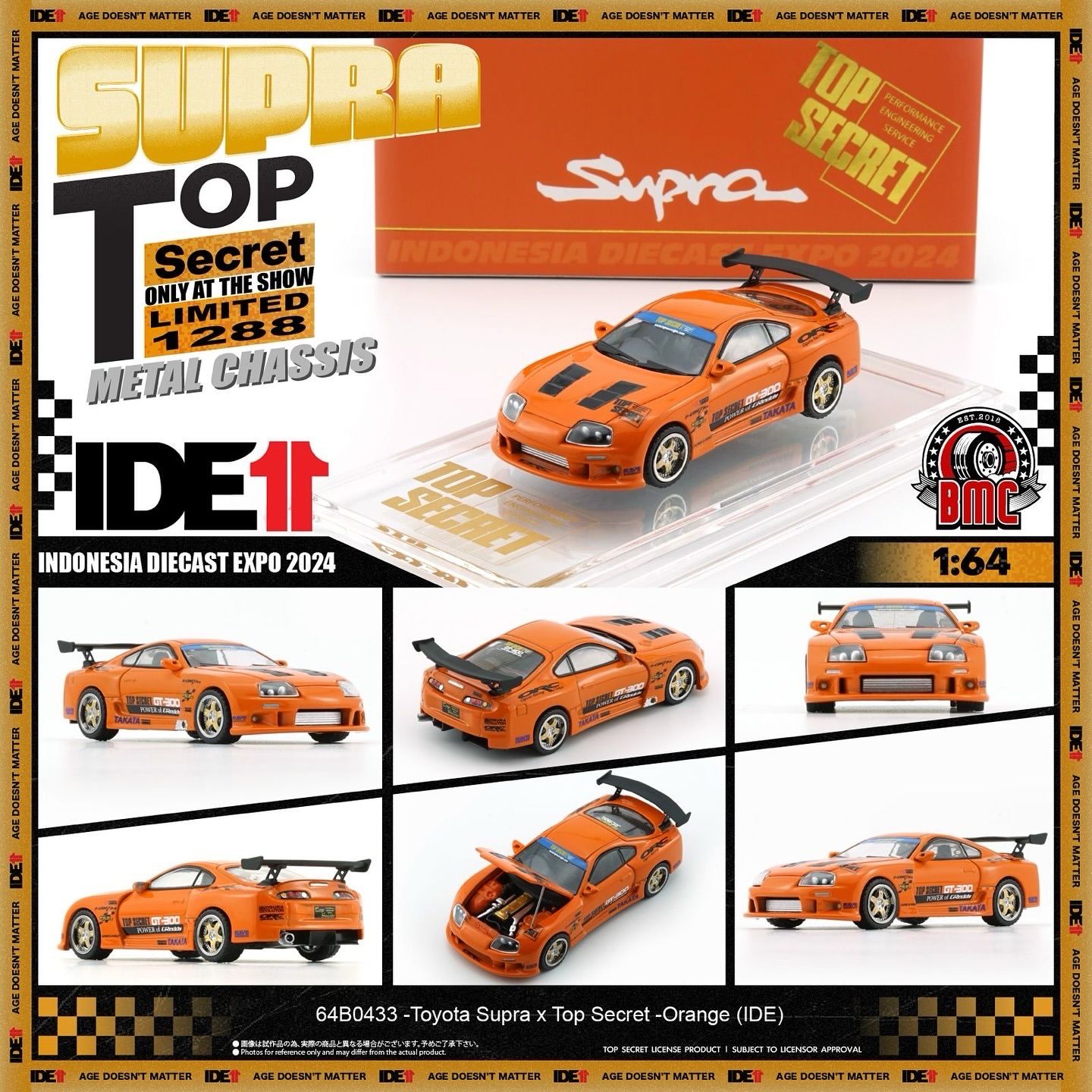 BMC Toyota Supra x Top Secret Orange | 2024 Indonesia Diecast Expo IDE