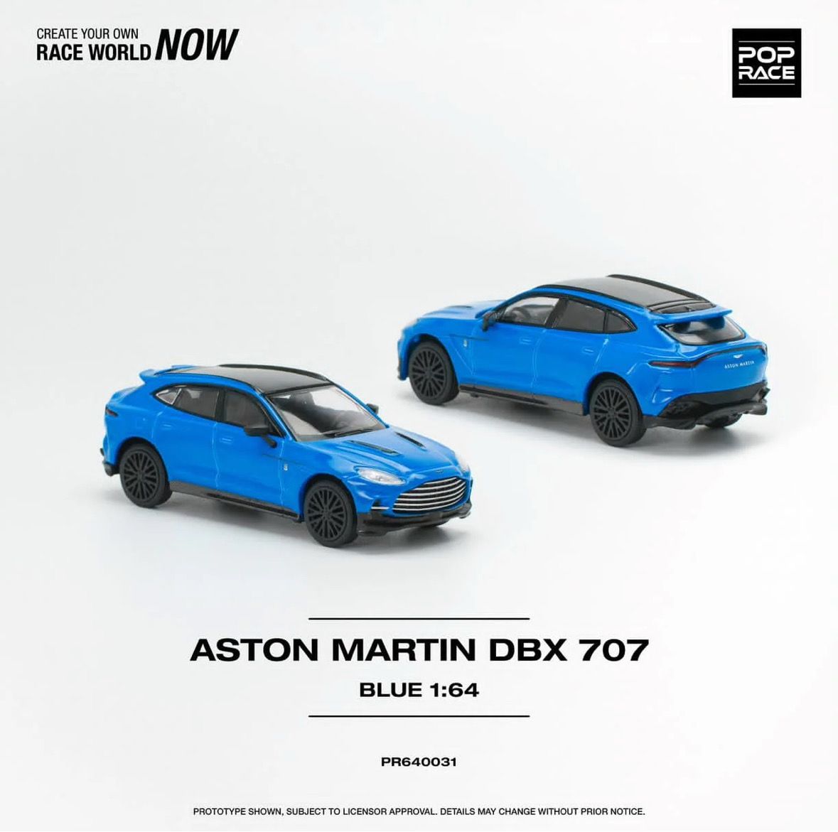 POP RACE Aston Martin DBX 707 Blue (PR64-31)
