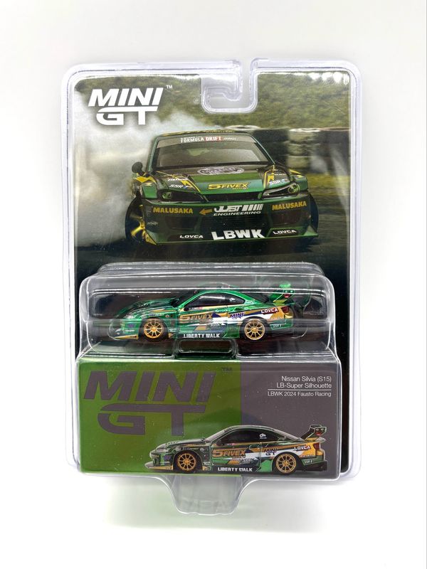 #858 MINI GT Nissan Silvia S15 LB Super Silhouette LBWK 2024 Fausto Racing | Blister