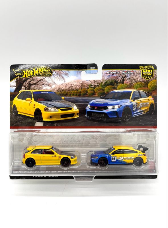 2025 Hot Wheels Twin Pack ‘99 Honda Civic Type R (EK9) &amp; Honda Civic Type R Spoon Livery