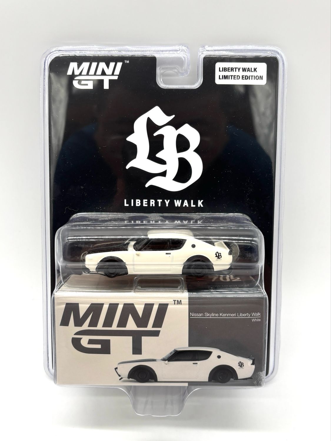 #702 MINI GT Nissan Skyline Kenmeri Liberty Walk White Blister | Liberty Walk Store Exclusive