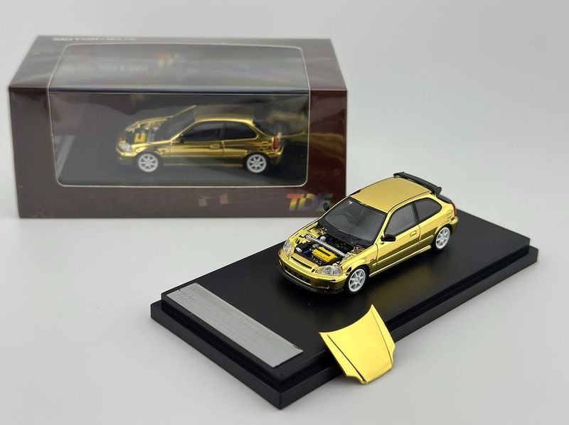 [PREORDER] MOTORHELIX Honda Civic Type R (Ek9) Chrome Gold | 2025 Thailand Diecast Expo