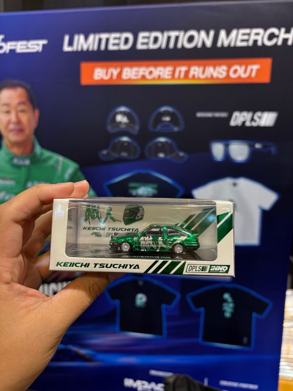INNO64 x DPLS x Keichi Tsuchiya Toyota Sprinter Trueno AE86 Green | 2025 Thailand Diecast Expo