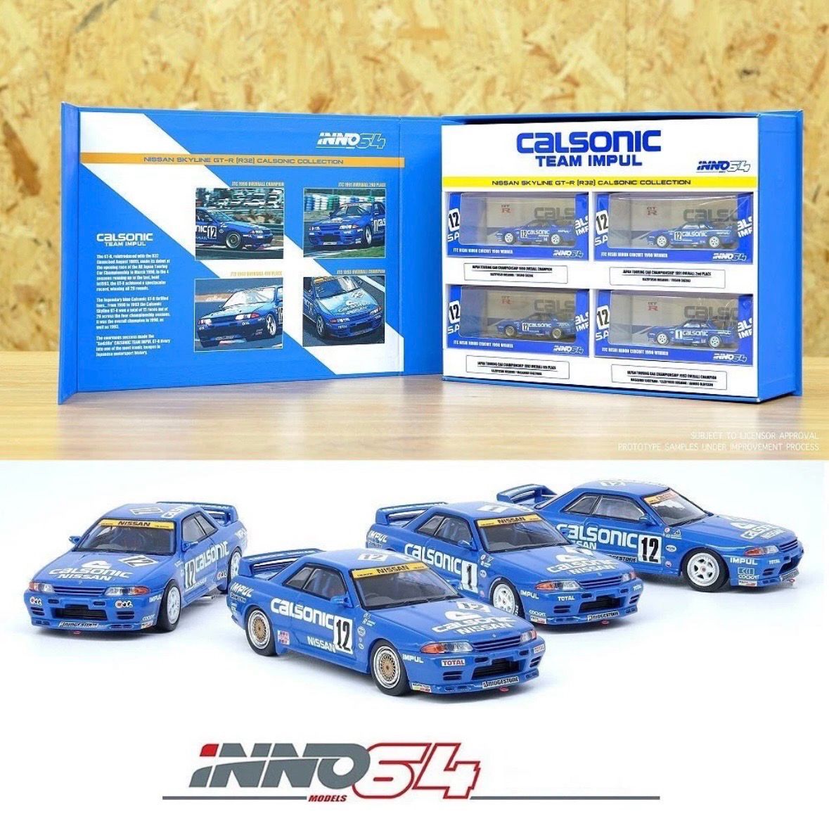 INNO64 x Calsonic Racing Team Box Set of 4 Model Car Set | 2020 Release