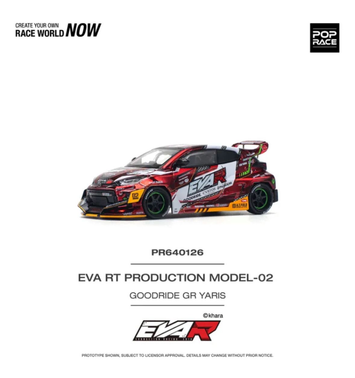 POP RACE GOODRIDE GR Yaris EVA RT Production Model-02 (PR64-126)