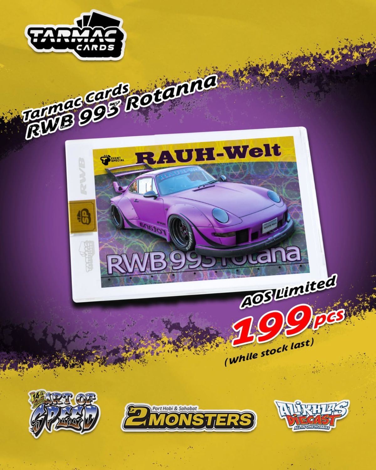 [PREORDER] Tarmac Cards RWB 993 Rotana Purple | 2025 Art of Speed Malaysia