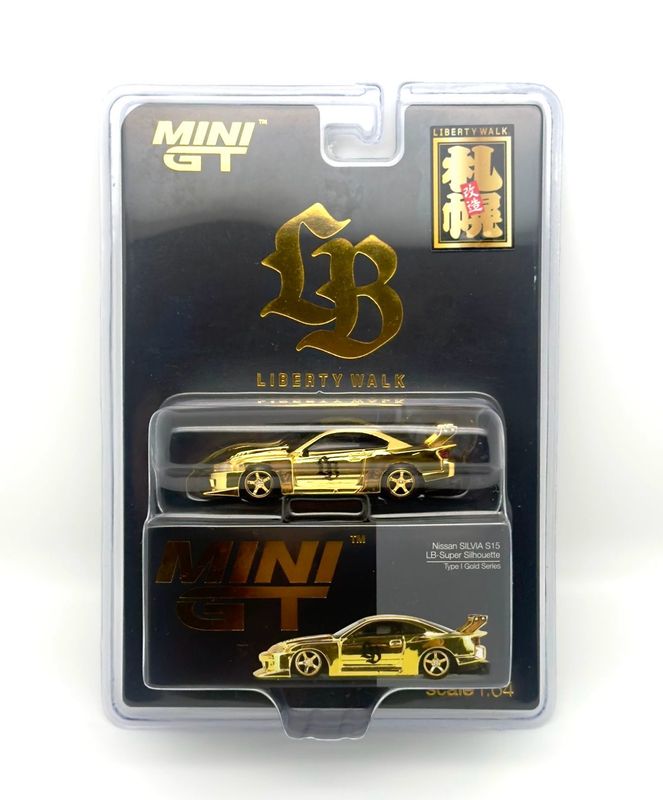[PREORDER] MINIGT x Liberty Walk Nissan Silvia S15 LB-Super Silhouette Type I Gold Series | 2025 LBWK Store Opening Exclusive Sapporo Japan